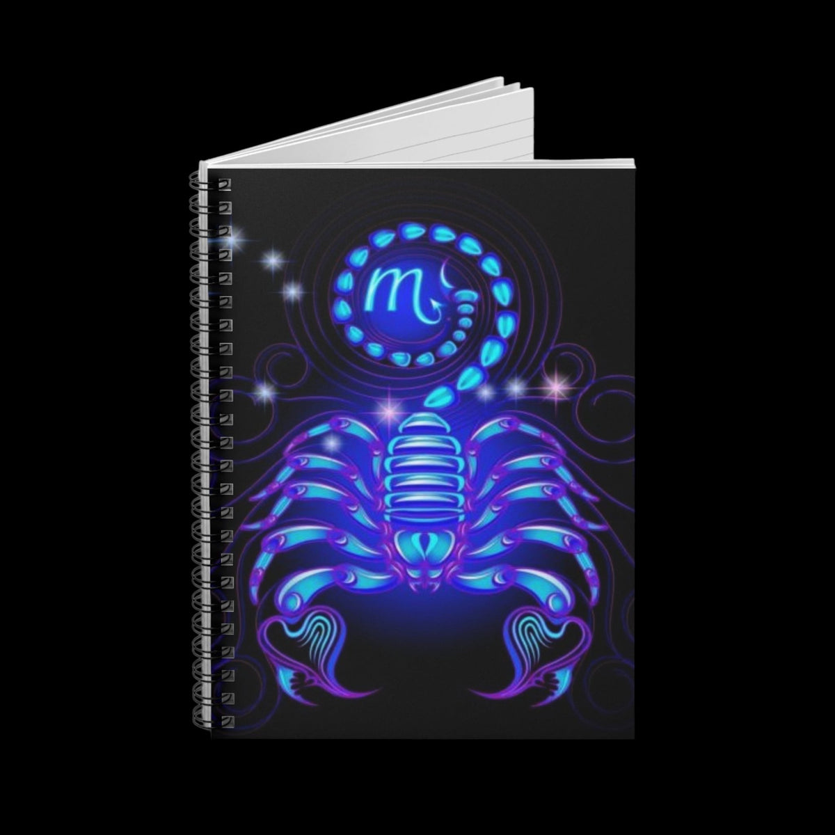 Bleu Aura: Scorpio Spiral Notebook - Ruled Line - AetherLux.Shop