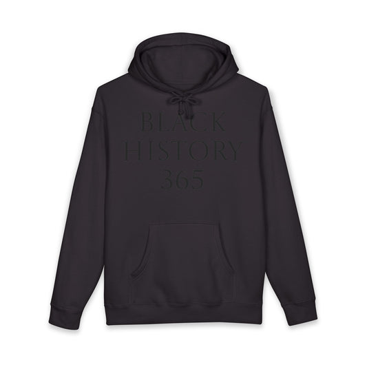 Hoodie — "Black History 365" Pullover Hooded Sweatshirt with Vintage Portrait