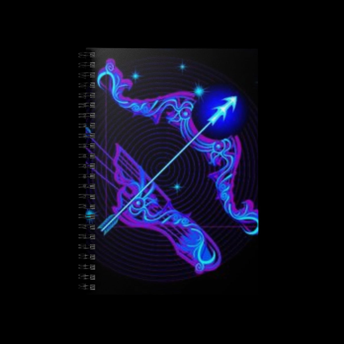 Bleu Aura: Sagittarius Spiral Notebook - Ruled Line - AetherLux.Shop
