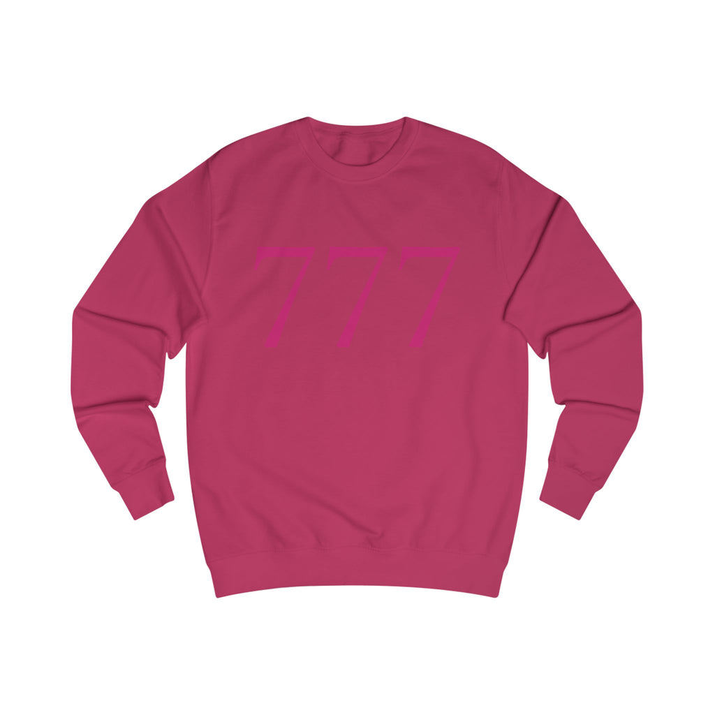 777 Minimalist Sweatshirt — Hot Pink