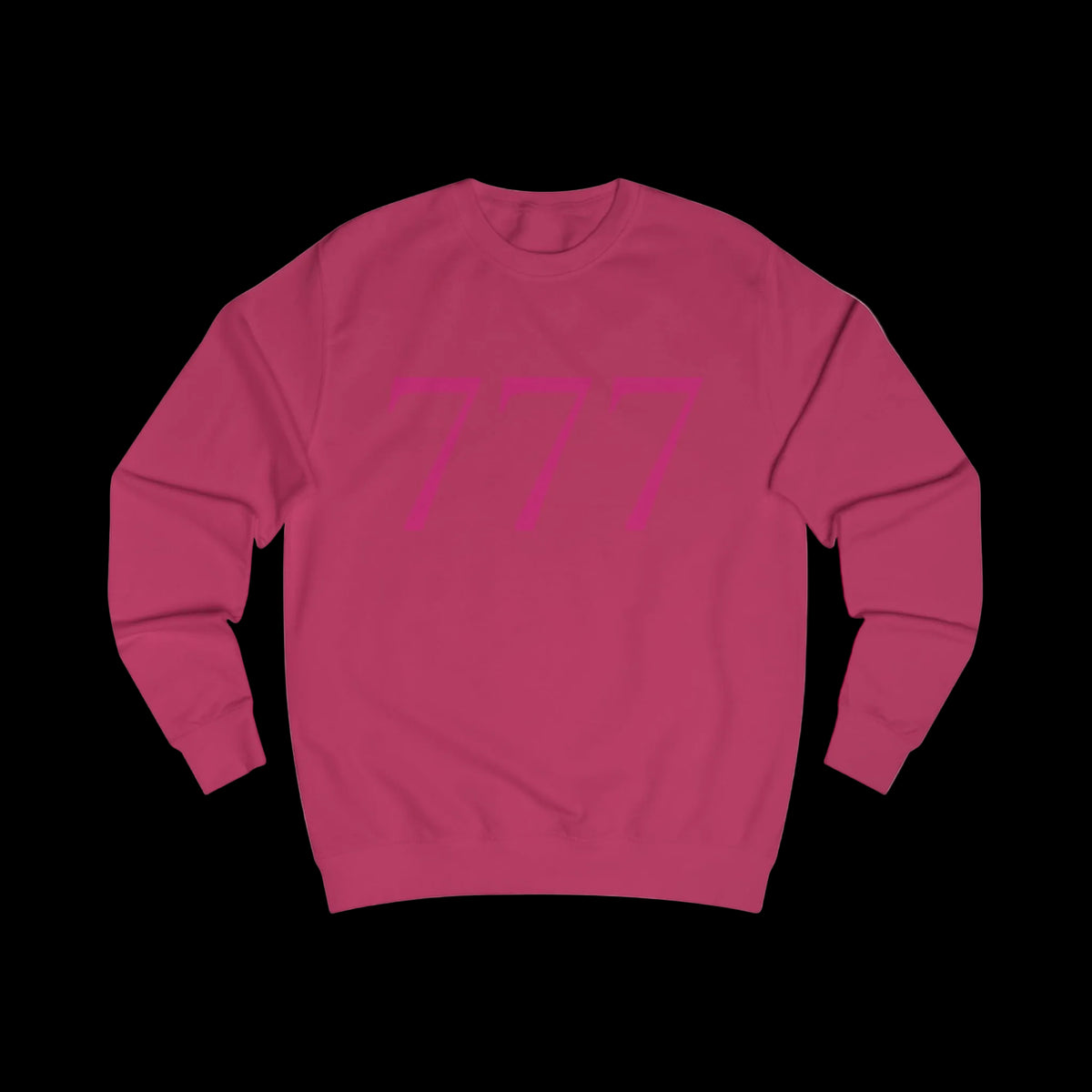 777 Minimalist Sweatshirt — Hot Pink - AetherLux.Shop