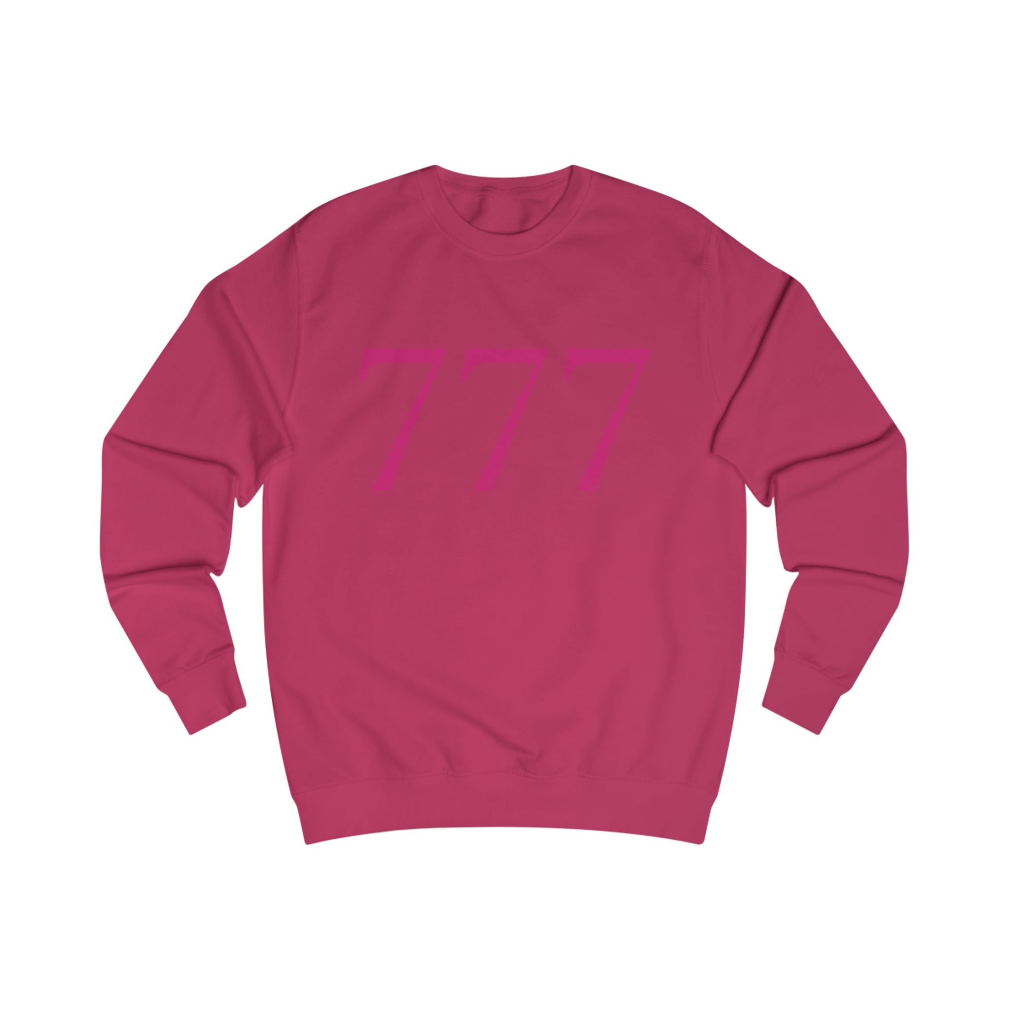 777 Minimalist Sweatshirt — Hot Pink