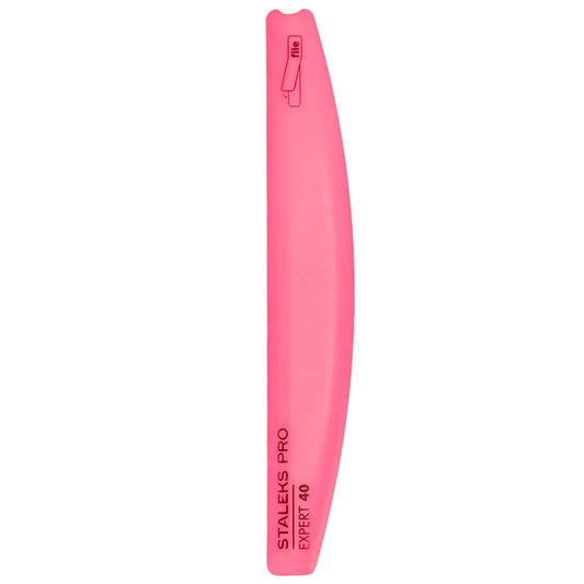 EXPERT 40 SLANTED PLASTIC NAIL FILE CRESCENT (BASE) PINK SPBE-40- STALEKS™