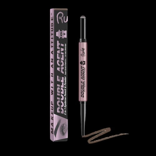RUDE Double Agent 2 in 1 Eyebrow Pencil & Powder - Neutral Brown by VYSN