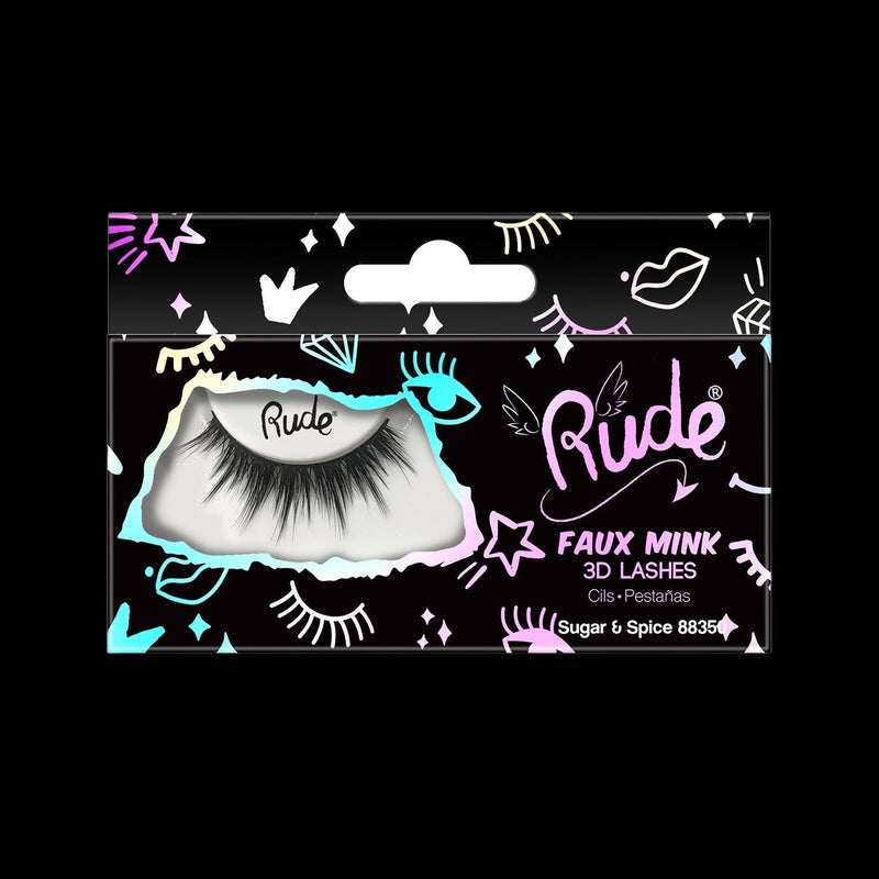 RUDE Essential Faux Mink 3D Lashes - Sugar & Spice by VYSN