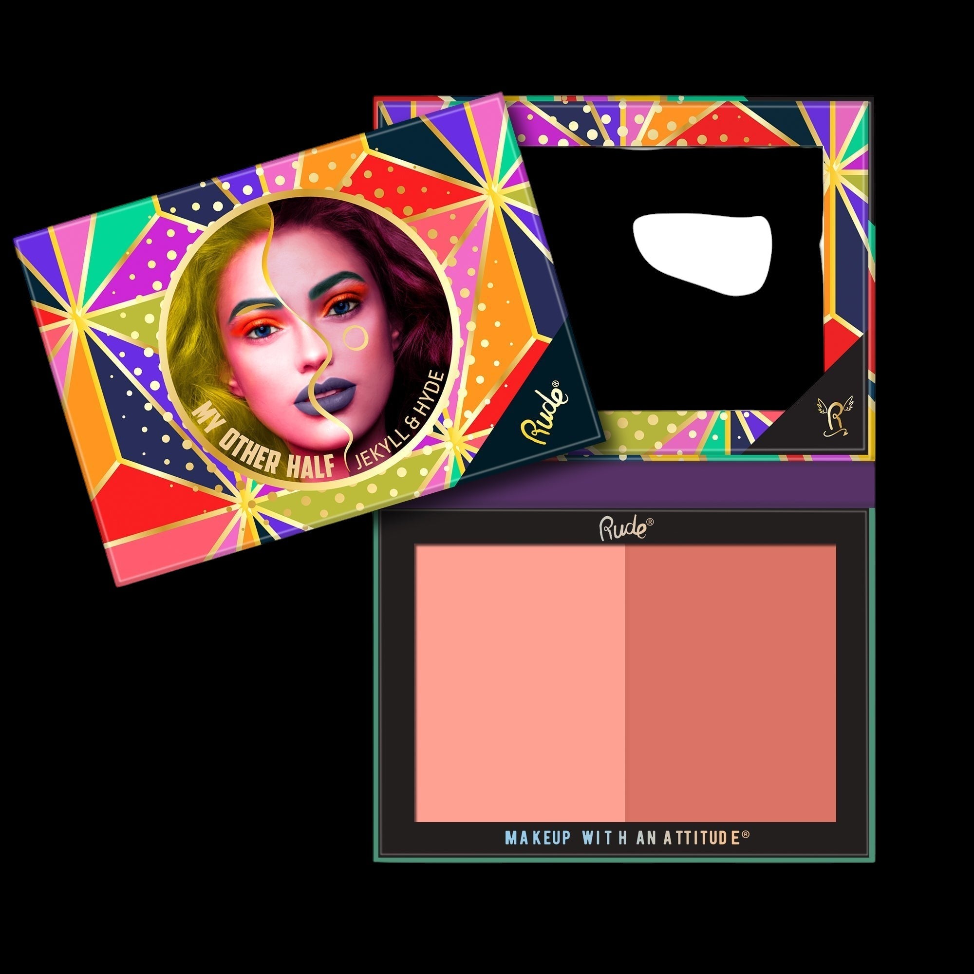 RUDE My Other Half Duo Shade Face Palette - Jekyll &amp; Hyde by VYSN