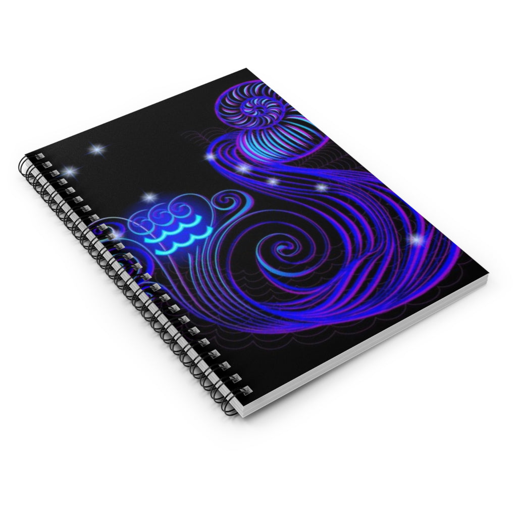 Bleu Aura: Aquarius Spiral Notebook - Ruled Line