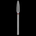 CARBIDE NAIL DRILL BIT, "CORN", RED, HEAD DIAMETER 4/14MM (FT90R040/14) (#208)-STALEKS™ by kvadrat store