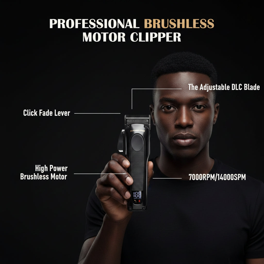 The Black Obsidian Professional Clipper and Trimmer Set - HC776BX by SUPRENT US