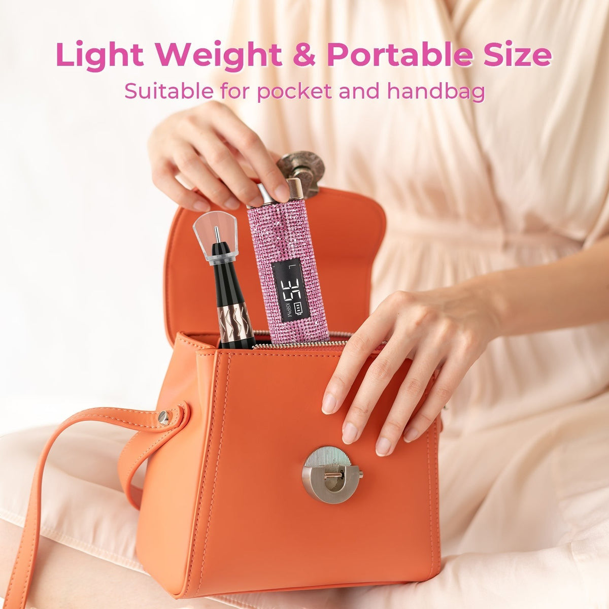 Wand™ Lite Nail Drill - Pink Diamond - 35,000 RPM Rechargeable by Lavinda