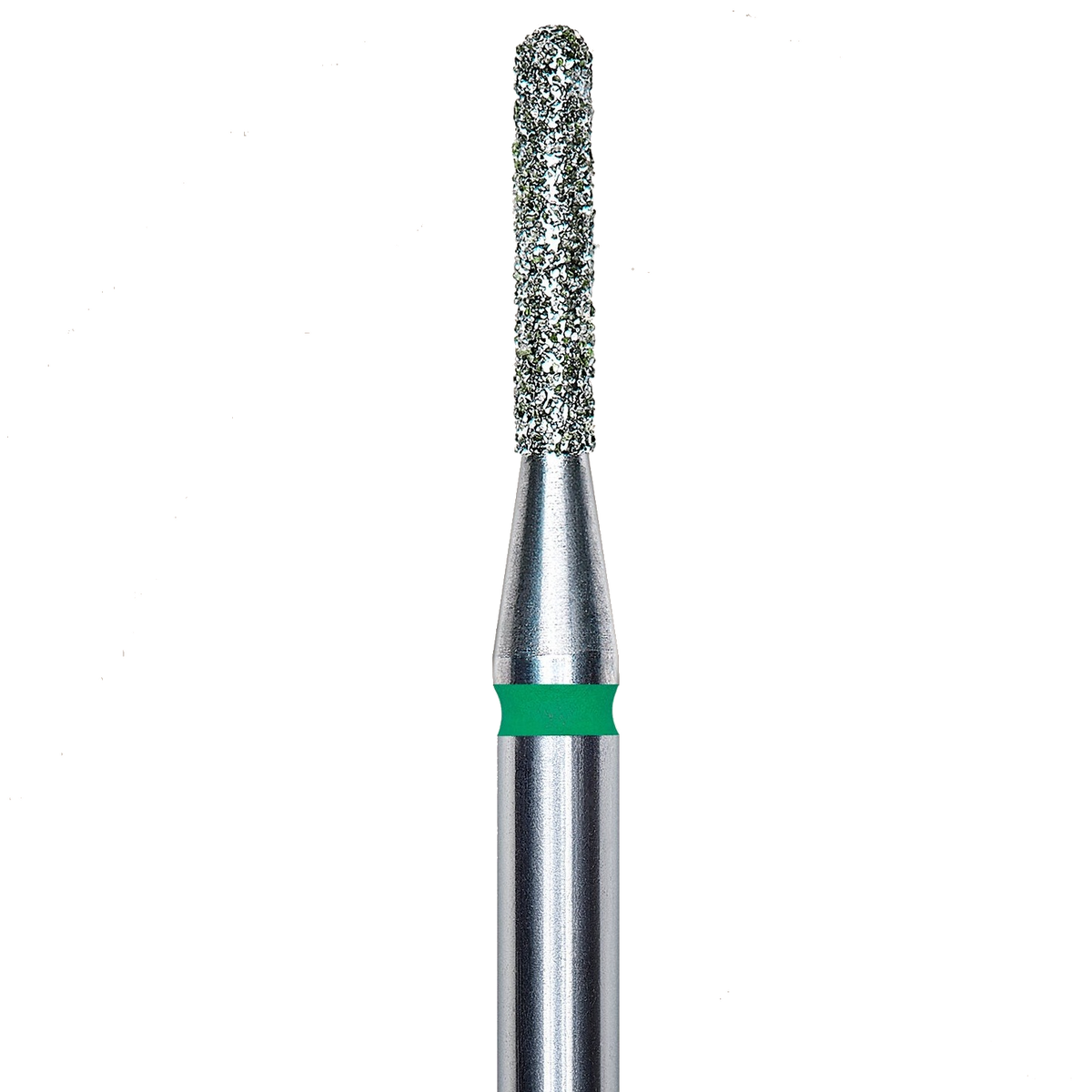 DIAMOND NAIL DRILL BIT, ROUNDED "CYLINDER", GREEN, HEAD DIAMETER 1.4/8MM (FA30G014/8) - STALEKS™