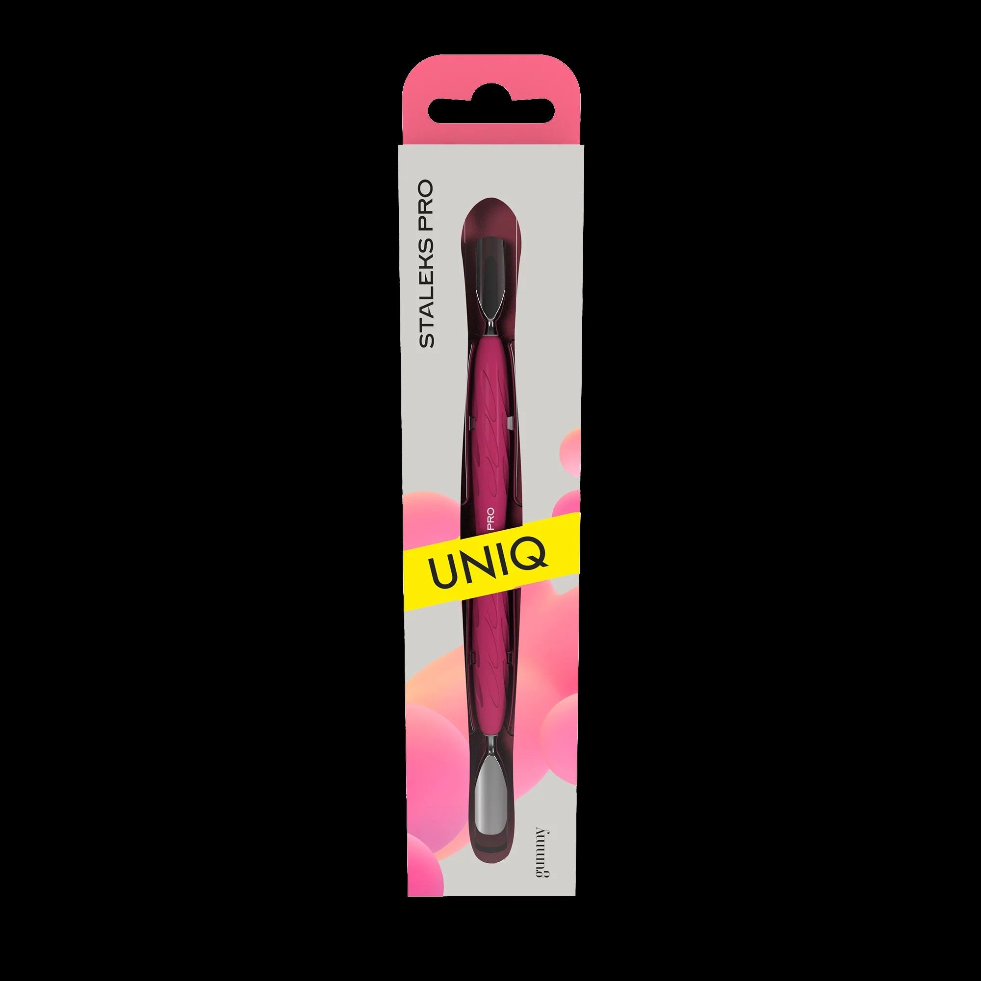 Manicure Pusher With Silicone Handle "Gummy" UNIQ 10 TYPE 1 (Wide Rounded Pusher + Narrow Rounded Pusher) PQ-10/1- STALEKS by kvadrat store