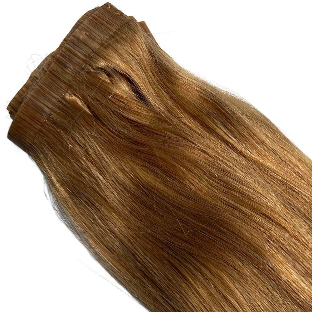 Honey Blonde Seamless Clip-In 100% Human Hair Extensions by Private Label