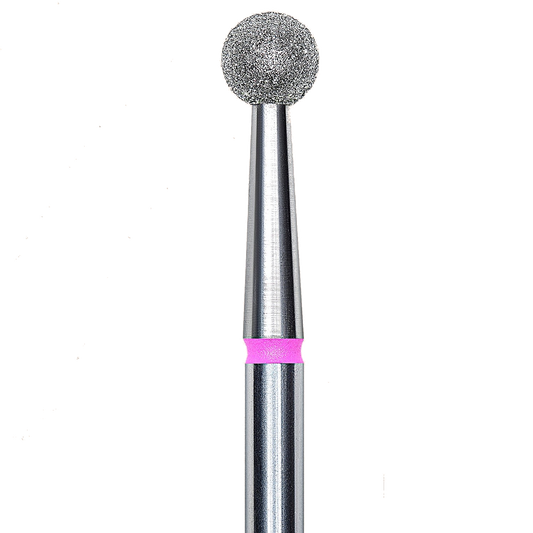 DIAMOND NAIL DRILL BIT, "BALL", RED, HEAD DIAMETER 4MM (FA01R040) - STALEKS™
