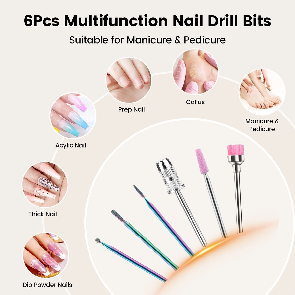 Wand™ Nail Drill - Zebra Print - 35,000 RPM Rechargeable by Lavinda