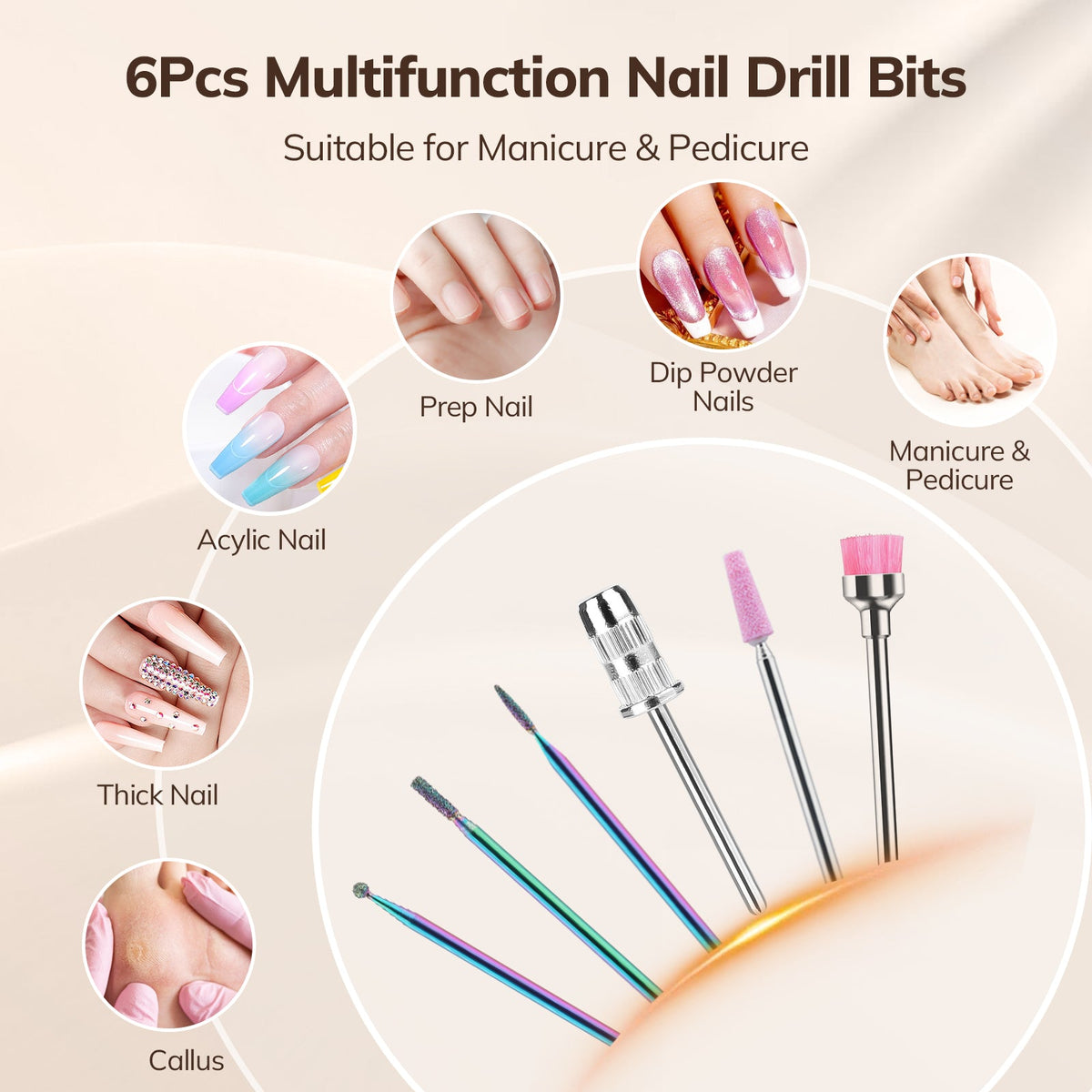 Crown™ Nail Lamp & Wand™ Nail Drill Bundle - Cherry Print