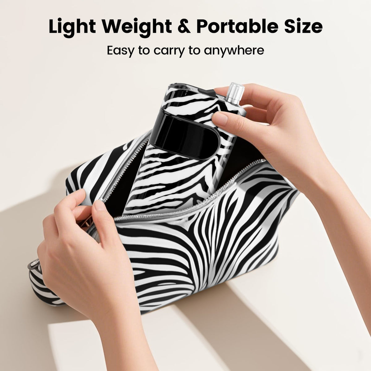 Wand™ Nail Drill - Zebra Print - 35,000 RPM Rechargeable by Lavinda