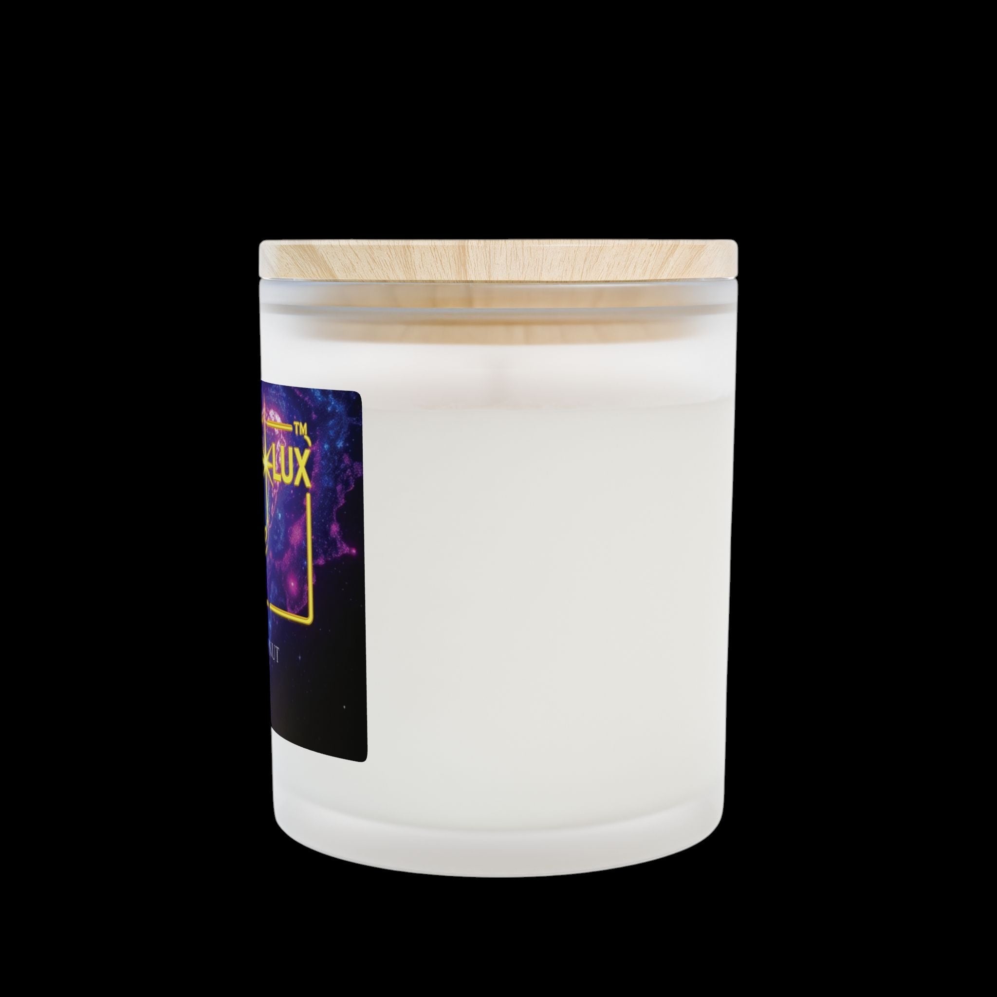 Mango Coconut Frosted Glass Candle, 11oz by Printify