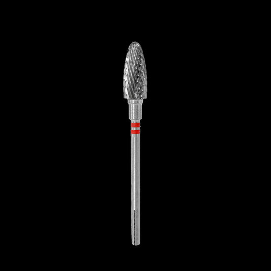 LEFT HANDED CARBIDE NAIL DRILL BIT, "CORN", RED, HEAD DIAMETER 6/14MM (FT91R060/14) #317 - STALEKS™ by kvadrat store