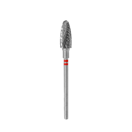 LEFT HANDED CARBIDE NAIL DRILL BIT, "CORN", RED, HEAD DIAMETER 6/14MM (FT91R060/14) #317  - STALEKS™