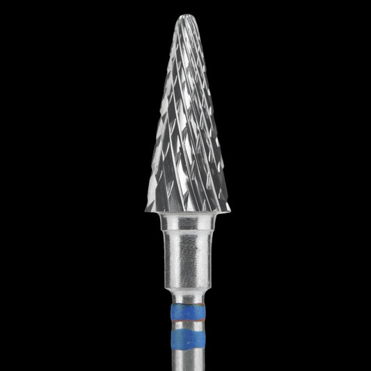CARBIDE NAIL DRILL BIT FOR LEFT-HANDED USERS, "CONE" BLUE EXPERT, HEAD DIAMETER 6/ 14MM (FT73B060/14) (#206)-STALEKS™ by kvadrat store
