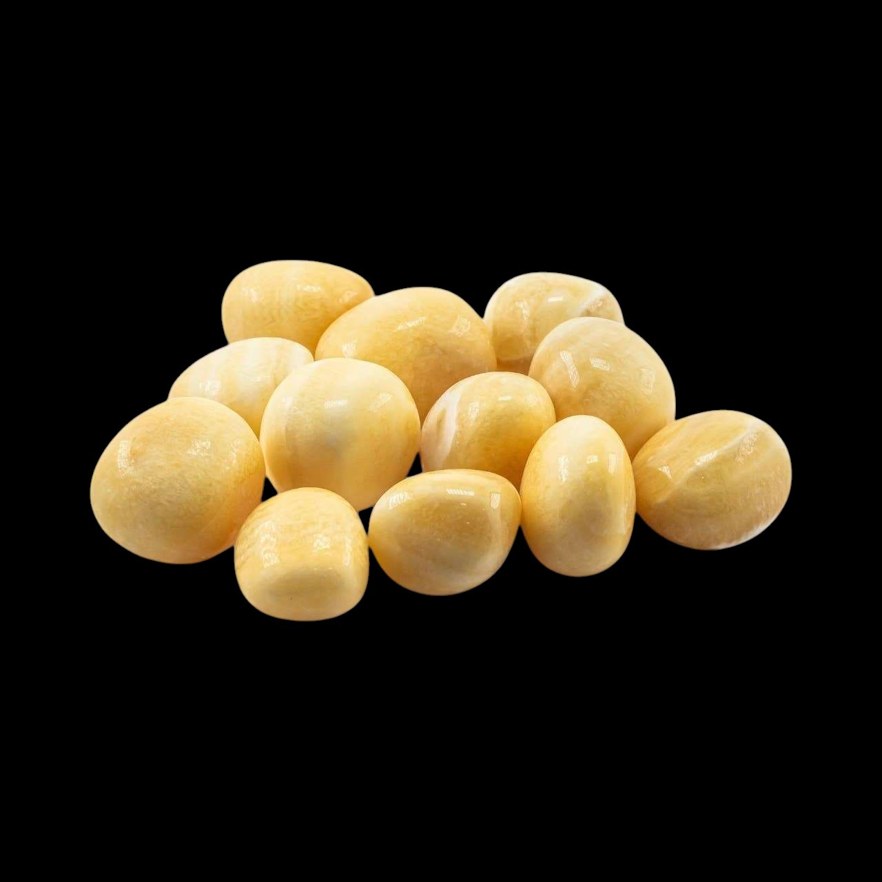 Yellow Aragonite Tumbled Pocket Stone