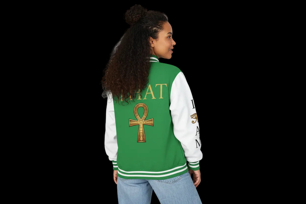 I Am That I Am Ankh Letterman Jacket - AetherLux.Shop