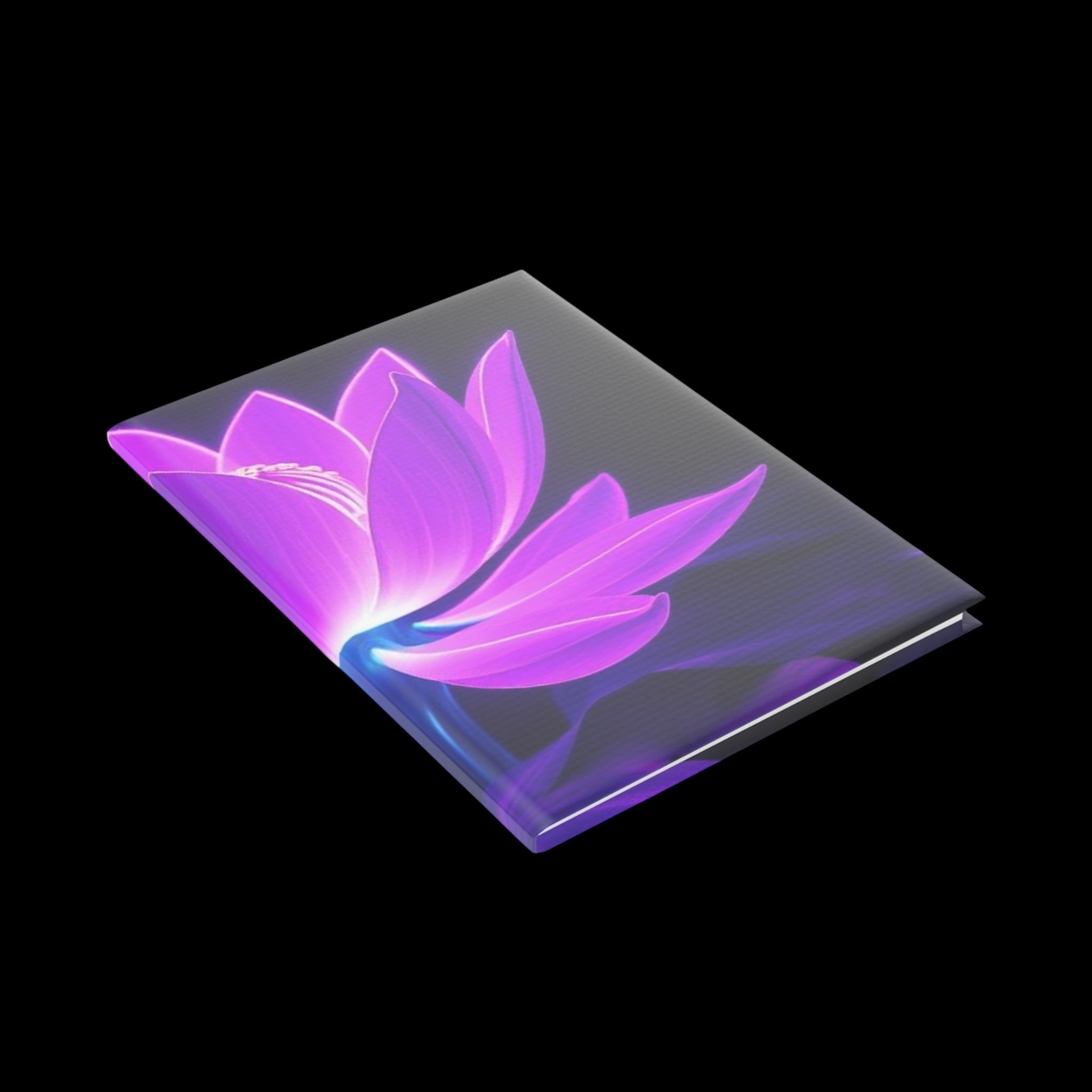 Royal Aura: Lotus Flower Hardcover Notebook with Puffy Covers by Printify
