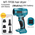 Mini Brushless High-Power Lithium Electric Blower Fan Wireless Dust Blowing Gun Compatible with Makita Dewalt Etc.