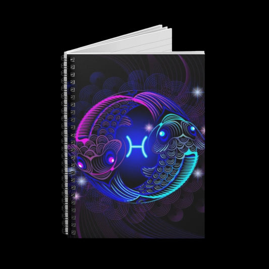 Bleu Aura: Pieces Spiral Notebook - Ruled Line - AetherLux.Shop