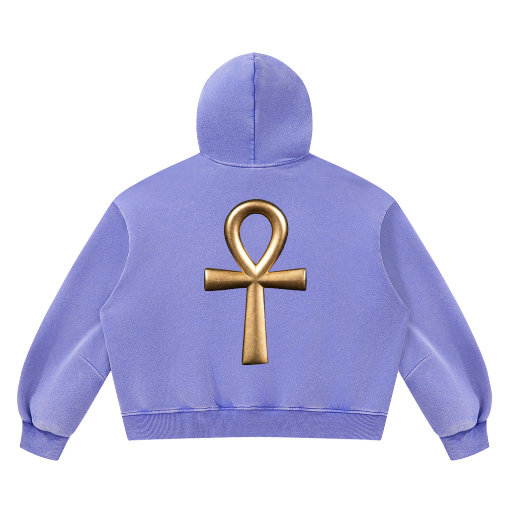 Unisex Vintage Wash Boxy Fleece Hoodie