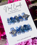 Handmade Baby Blue Junk Nails