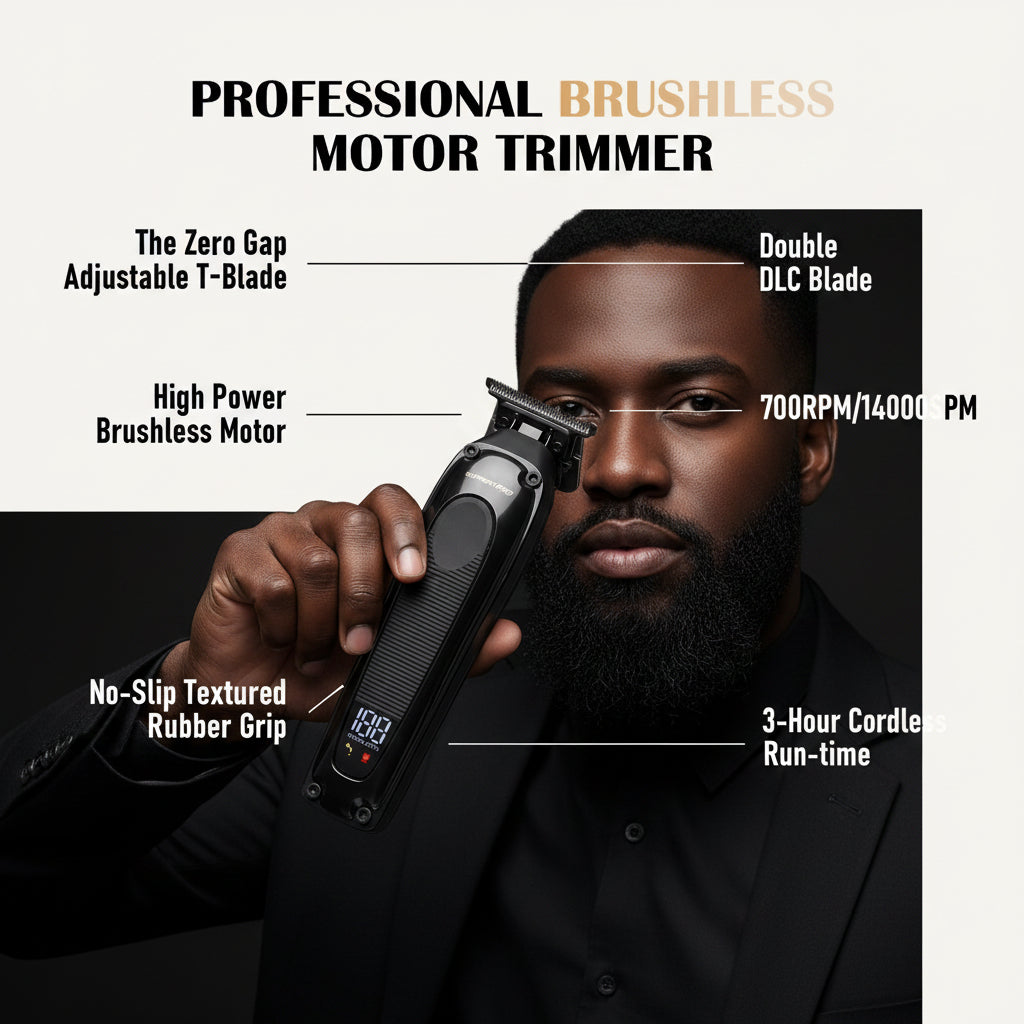 The Black Obsidian Professional Clipper and Trimmer Set - HC776BX by SUPRENT US