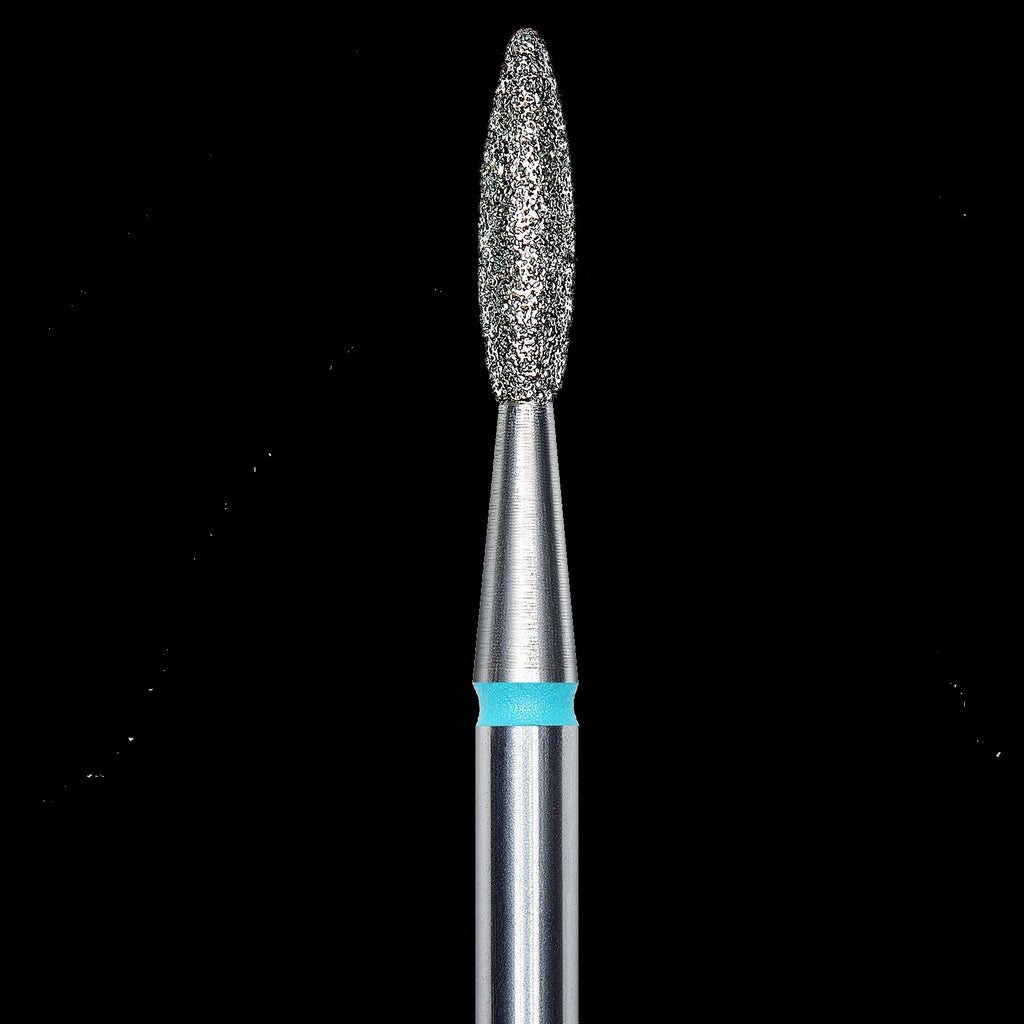 DIAMOND NAIL DRILL BIT, "FLAME", BLUE, HEAD DIAMETER 2.1/8MM (FA10B021/8) - STALEKS™ by kvadrat store