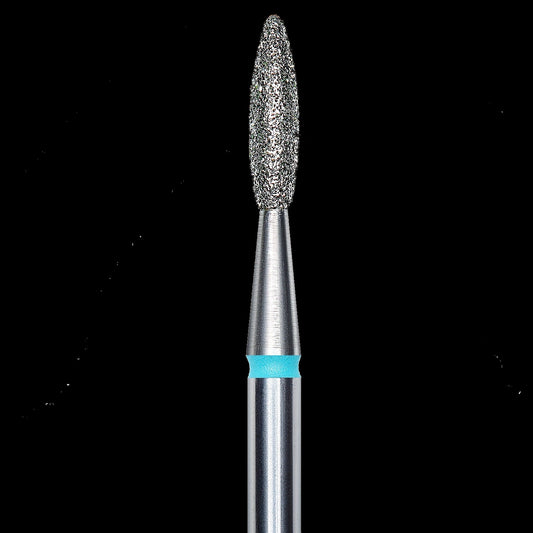 DIAMOND NAIL DRILL BIT, "FLAME", BLUE, HEAD DIAMETER 2.1/8MM (FA10B021/8) - STALEKS™ by kvadrat store