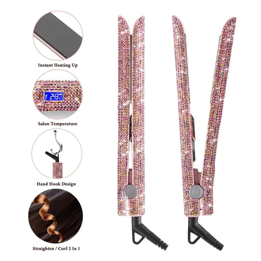 Professional Glitter Titanium Hair Straightener Tools