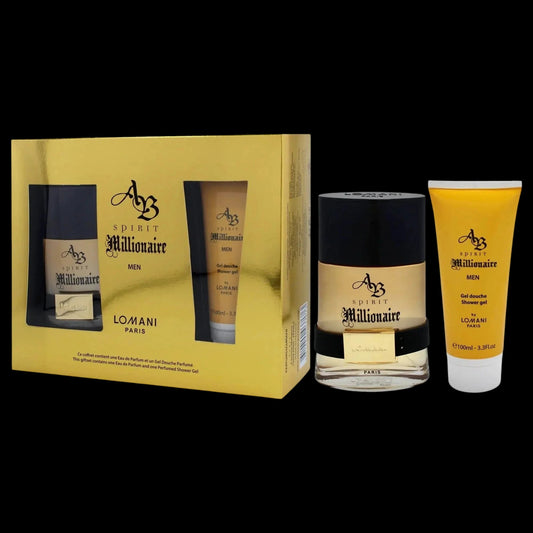 AB Spirit Millionaire Oud By Lomani For Men (2pc Gift Set) by perfumesandrea