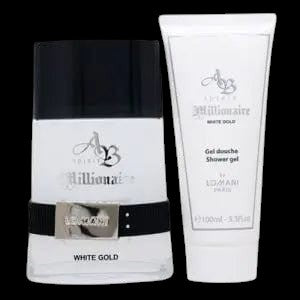 AB Spirit Millionaire White Gold By Lomani For Men (2pc Gift Set) by perfumesandrea