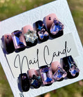 Handmade Black Pink Junk Nails