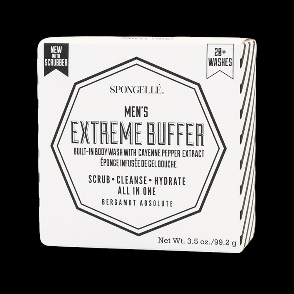20+ Men's Extreme Buffer | Black Scrubber by Spongellé