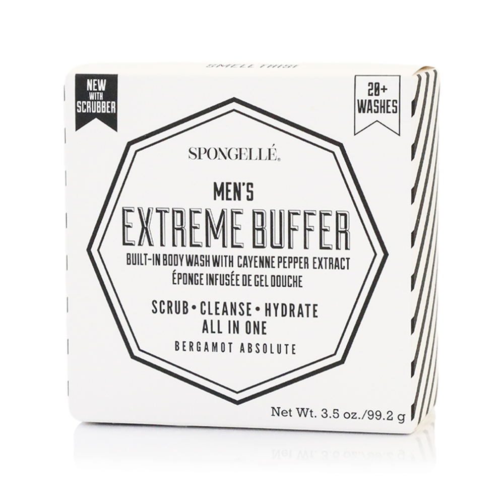 20+ Men's Extreme Buffer | Black Scrubber by Spongellé