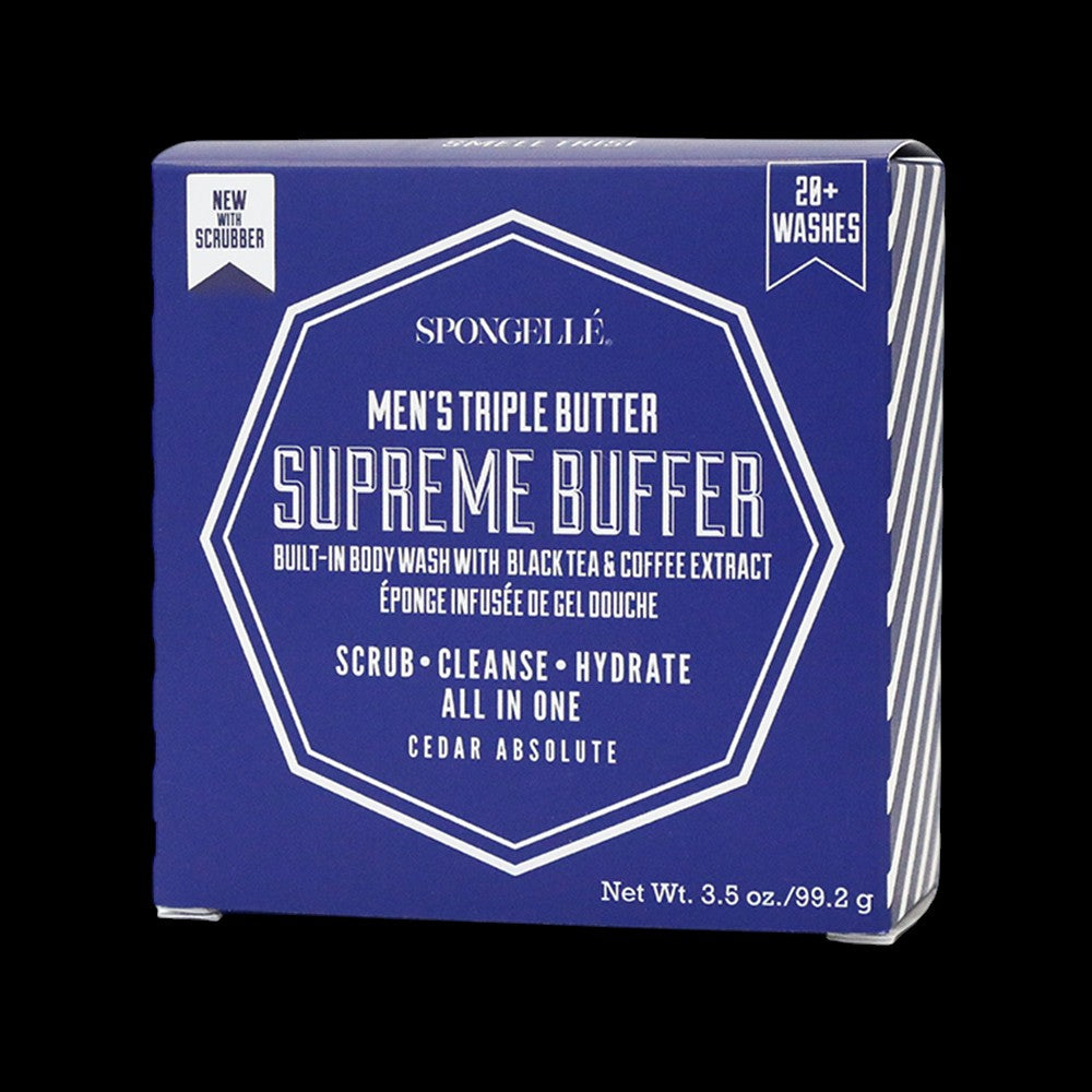 20+ Men's Supreme Buffer | Black Scrubber by Spongellé