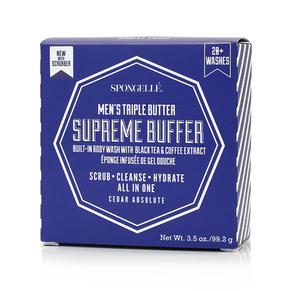 20+ Men's Supreme Buffer | Black Scrubber by Spongellé
