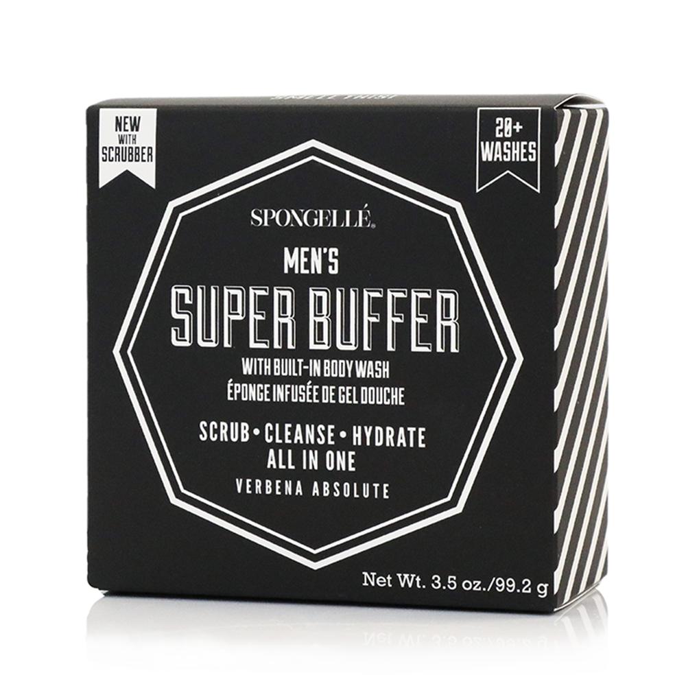 20+ Men's Super Buffer | Black Scrubber by Spongellé