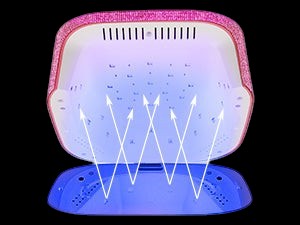 Crown™ Nail Lamp - Pink Diamond - 54W Rechargeable UV/LED by Lavinda