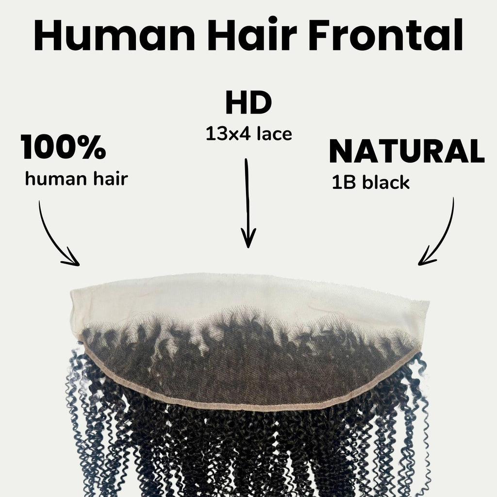 Afro Kinky 13x4 HD Lace Human Hair Frontal by Private Label