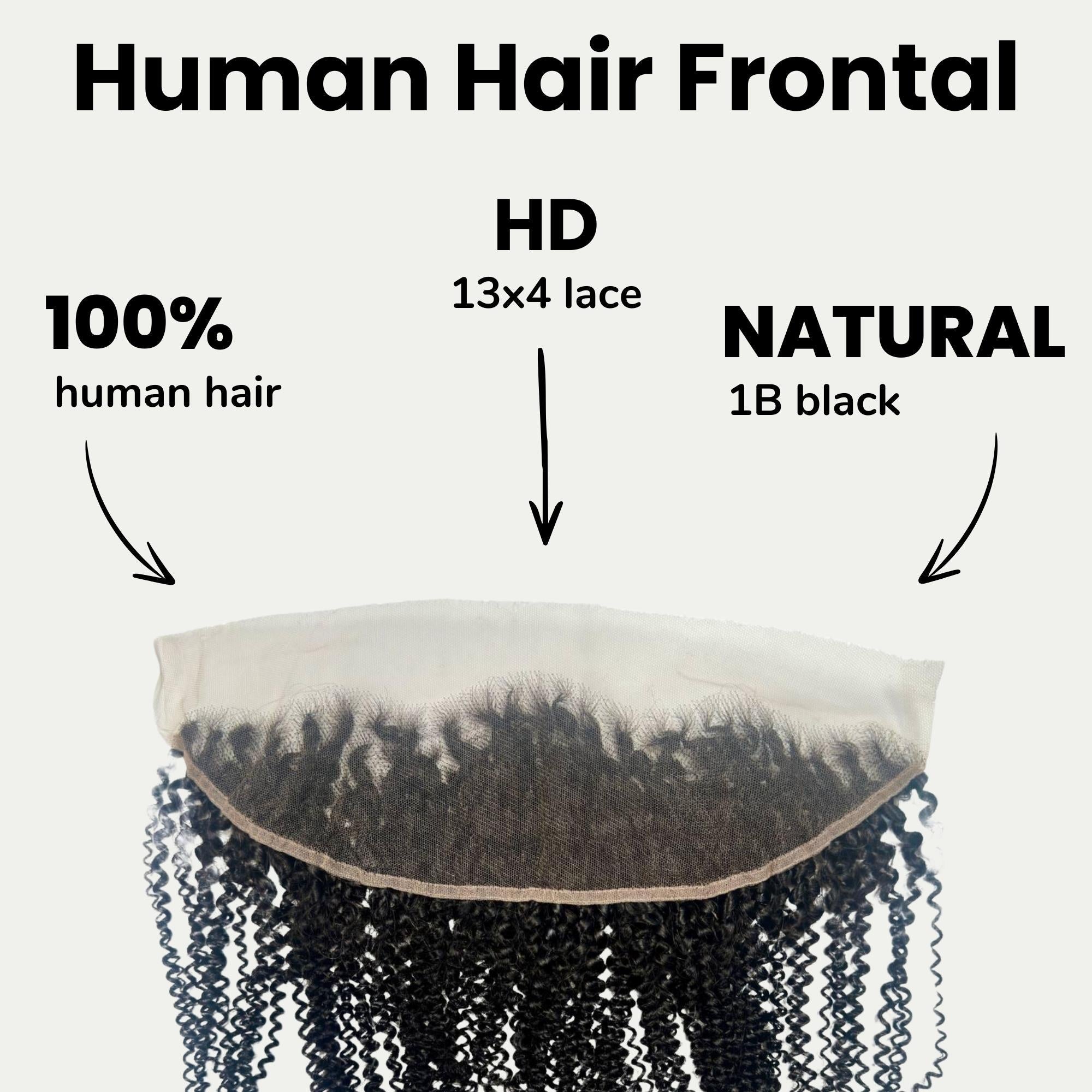 Afro Kinky 13x4 HD Lace Human Hair Frontal by Private Label