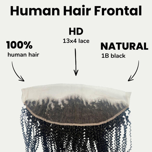 Afro Kinky 13x4 HD Lace Human Hair Frontal by Private Label