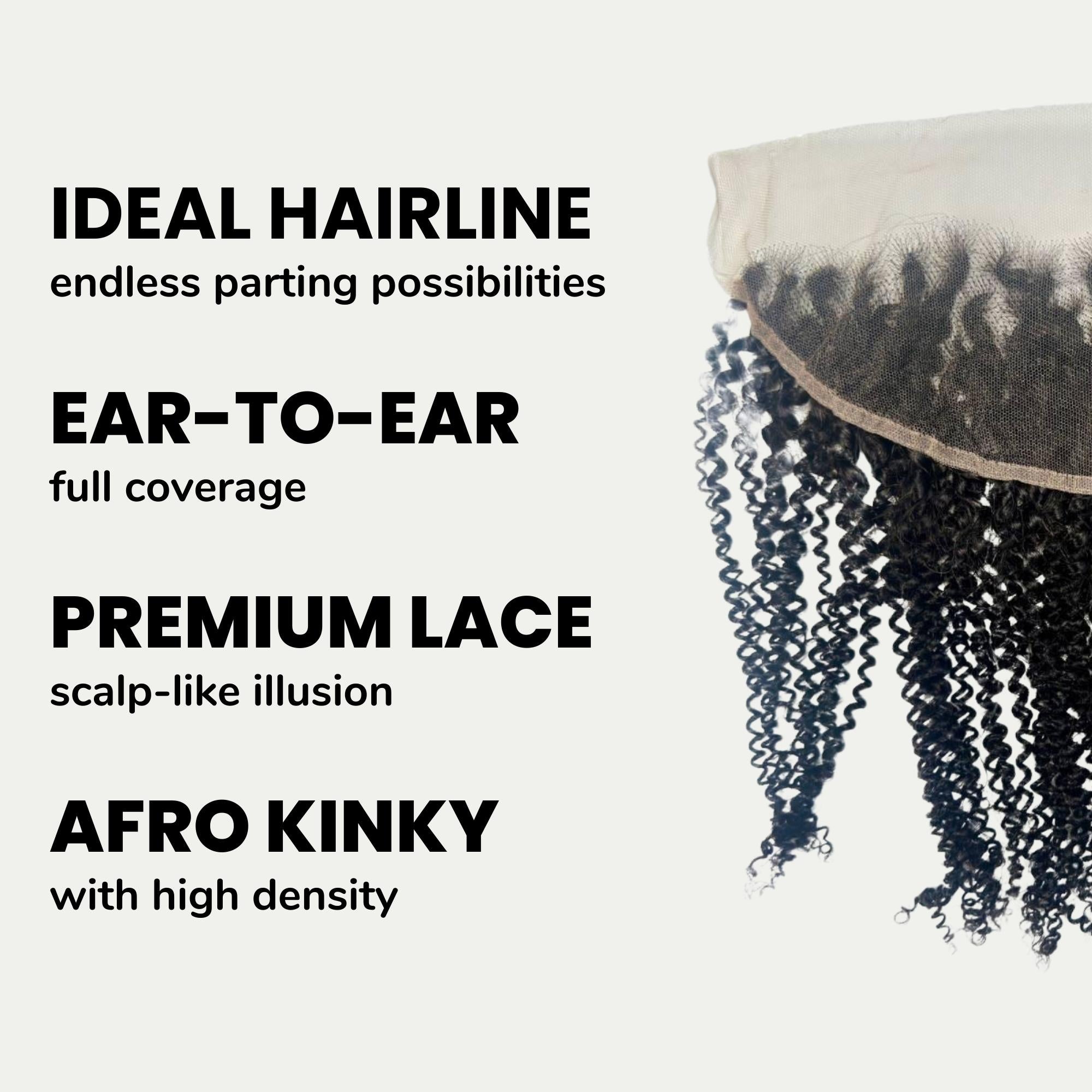 Afro Kinky 13x4 HD Lace Human Hair Frontal by Private Label