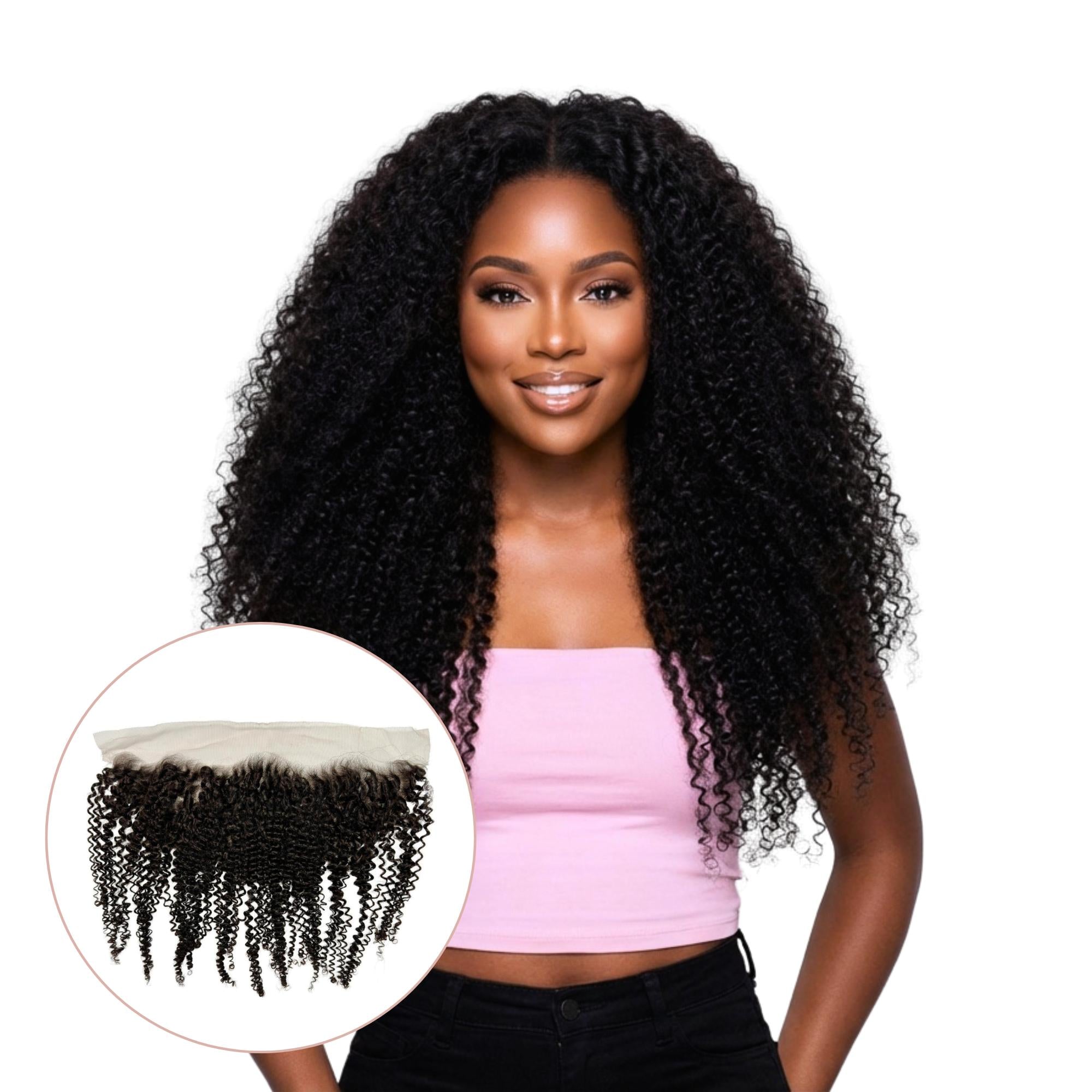 Afro Kinky 13x4 HD Lace Human Hair Frontal by Private Label
